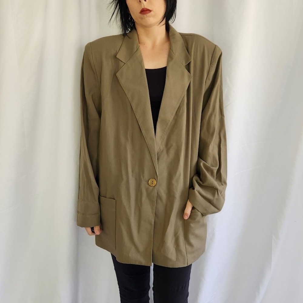 90s Olive Unlined Blazer